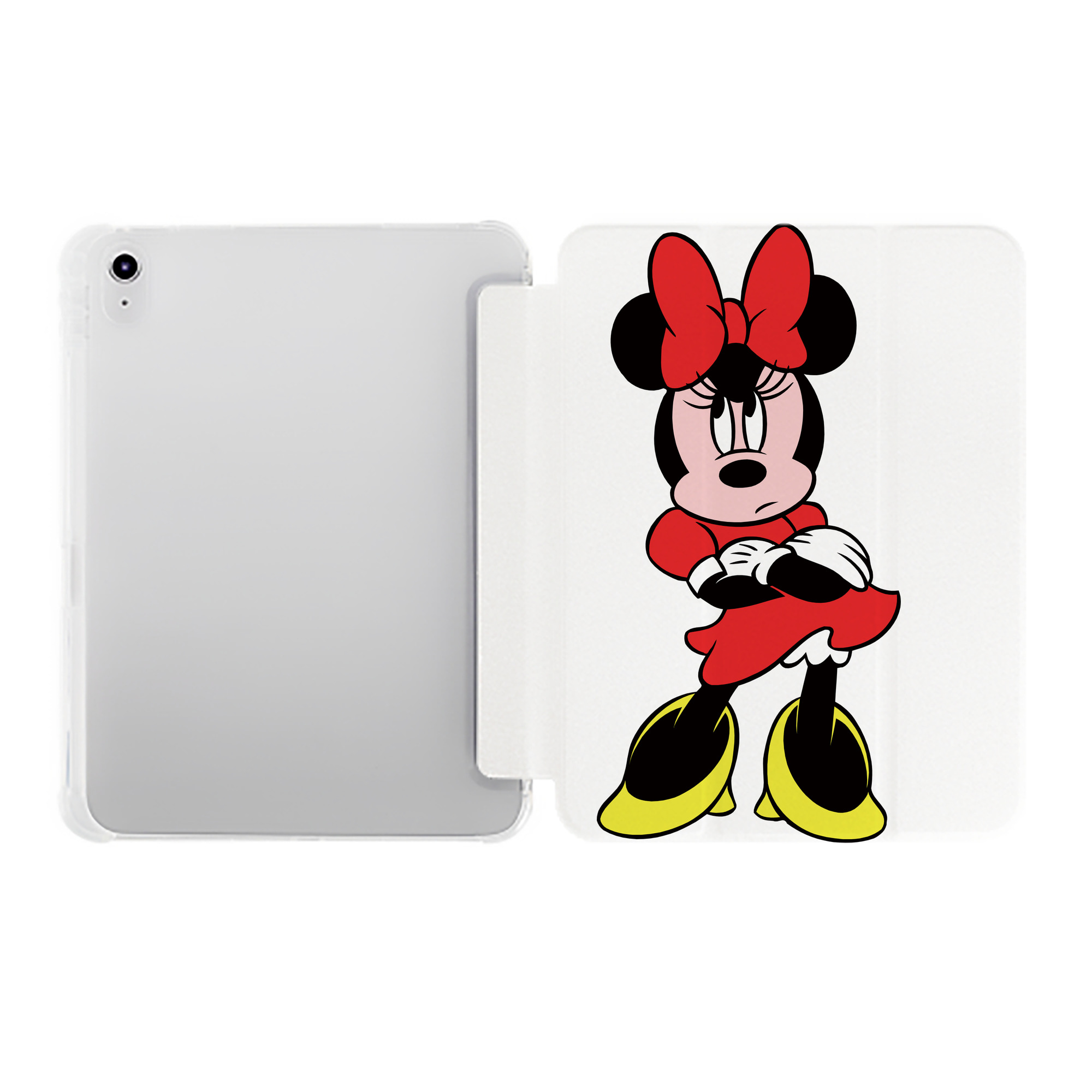 （画像用） ミッキーマウス Mickey Mouse IPad ケース ペン収納付き 三つ折りスタンド PUレザー×シリコン 対応機種9.5/10.5/10.9インチ